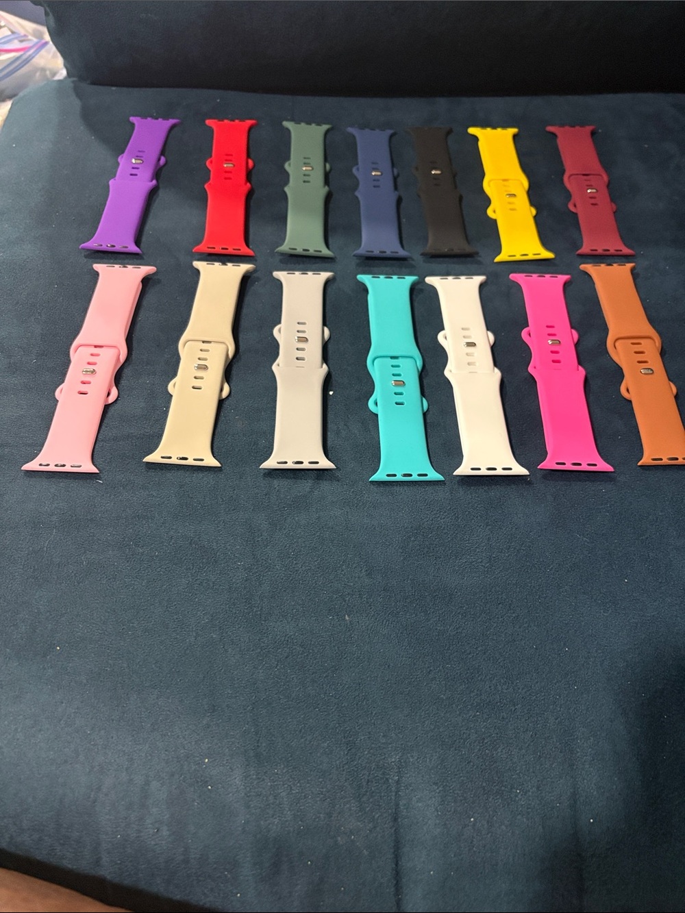 14 Silicone Apple Replacement Watch Bands - Multicolor Pack